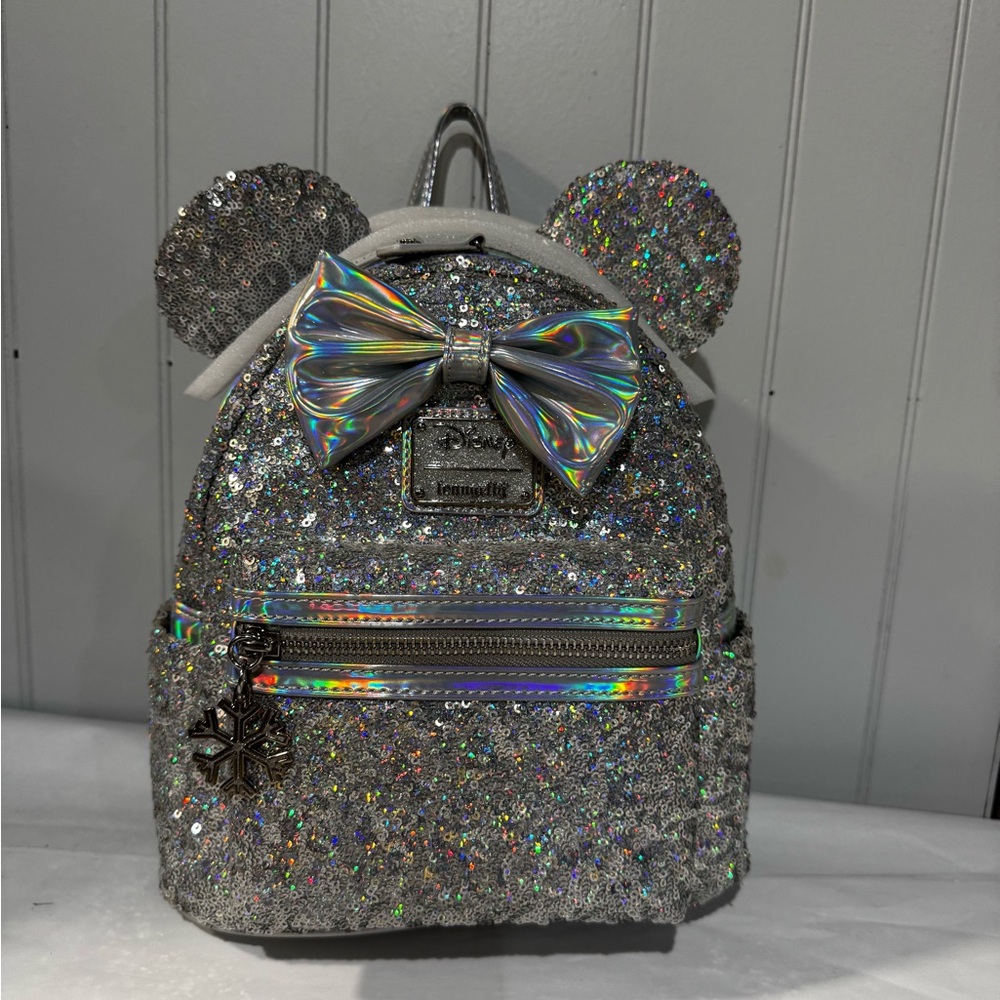 Loungefly X LASR Exclusive Disney Holographic Sequin Minnie Backpack